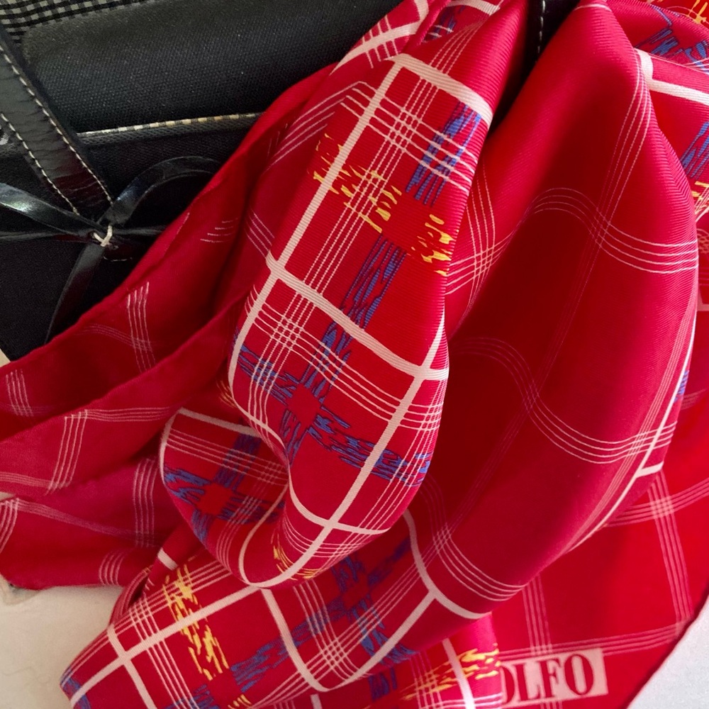 ADOLFO vintage silk scarf